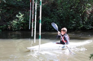 Kayak slalom race